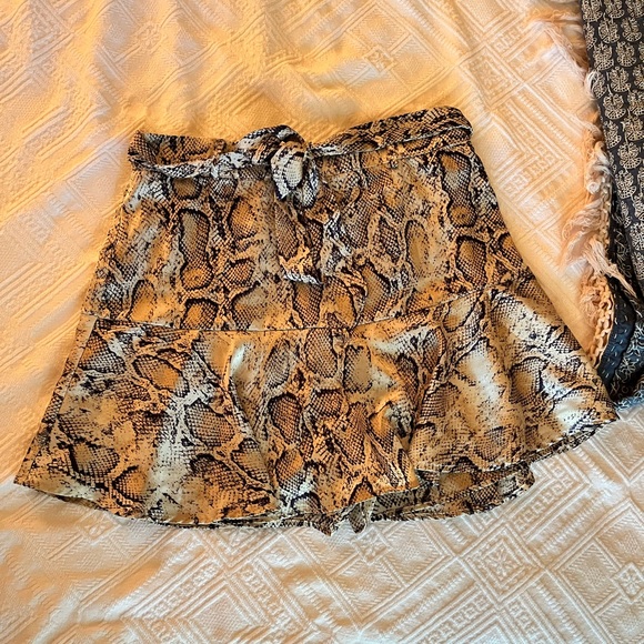 big water blue sky Skirts Tan Snakeskin Skirt Poshmark